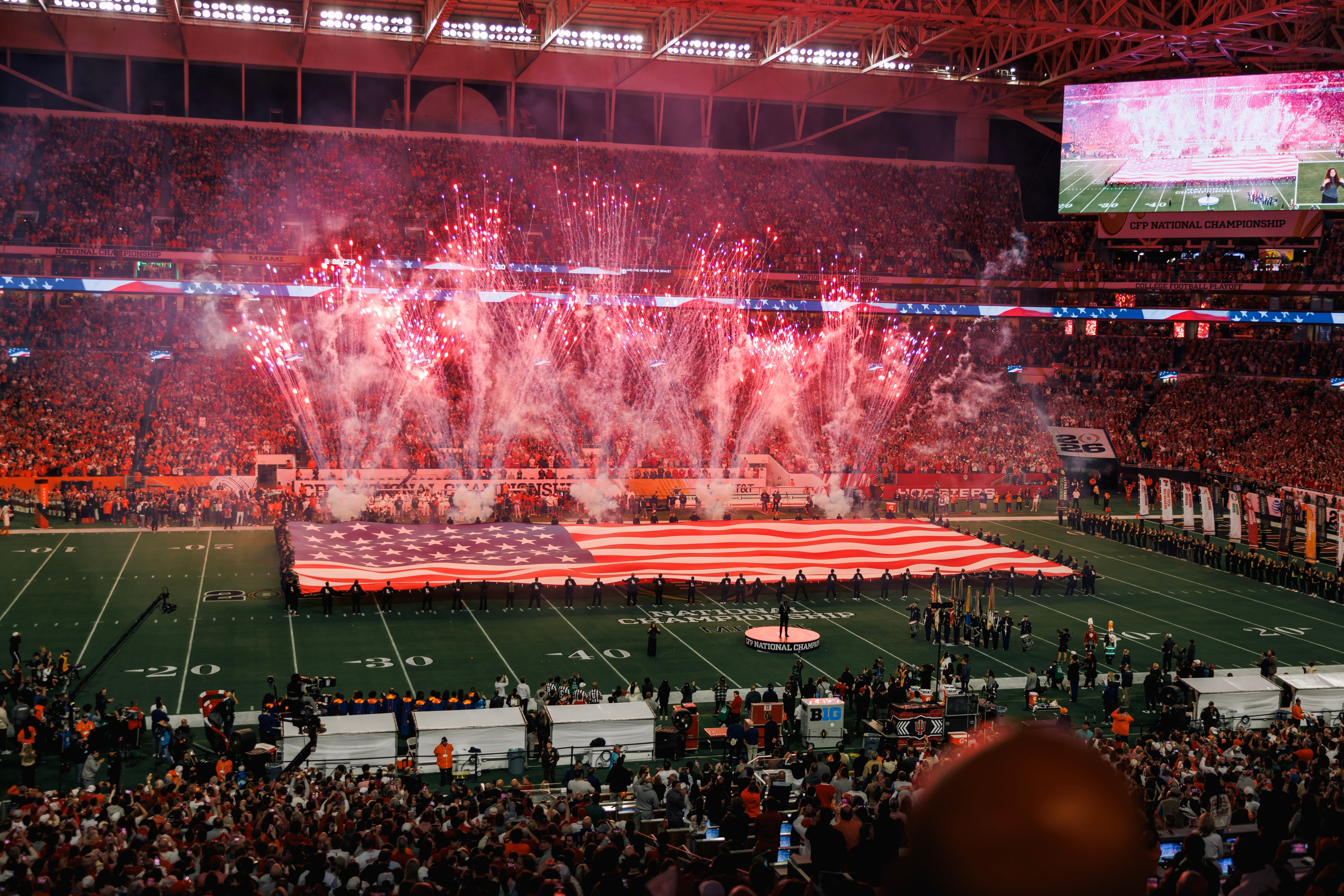 Fireworks at the National Championship at Hard Rock Stadium